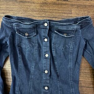 ALC Off-Shoulder Denim Dress